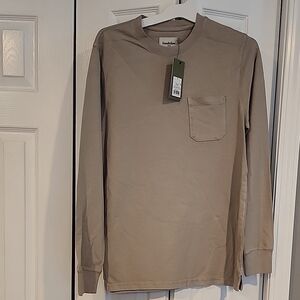 Goodfellow & Co Men's Beige Long Sleeve Tee